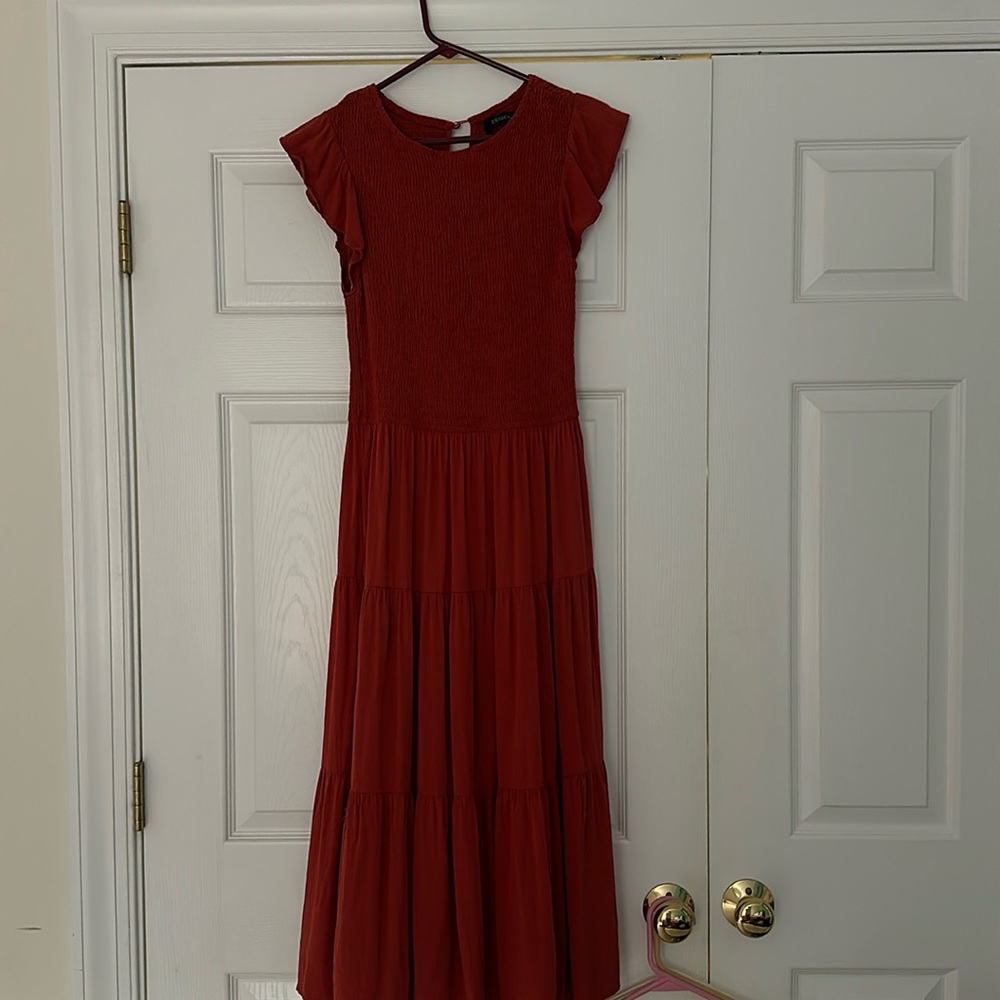Women’s rust colored dress. Women’s size small.